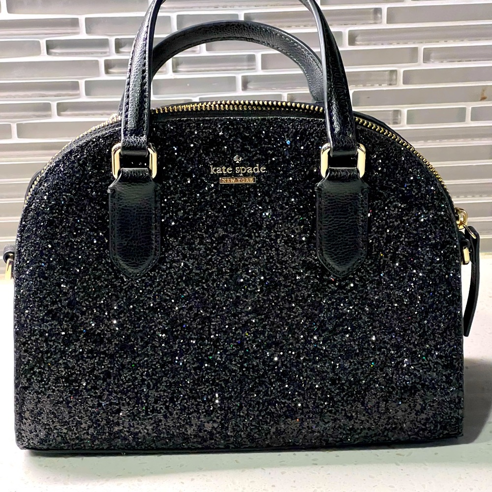 Kate spade black glitter purse